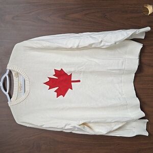 Weatherproof Vintage Size XXL Ivory Knit Canada Themed Sweater